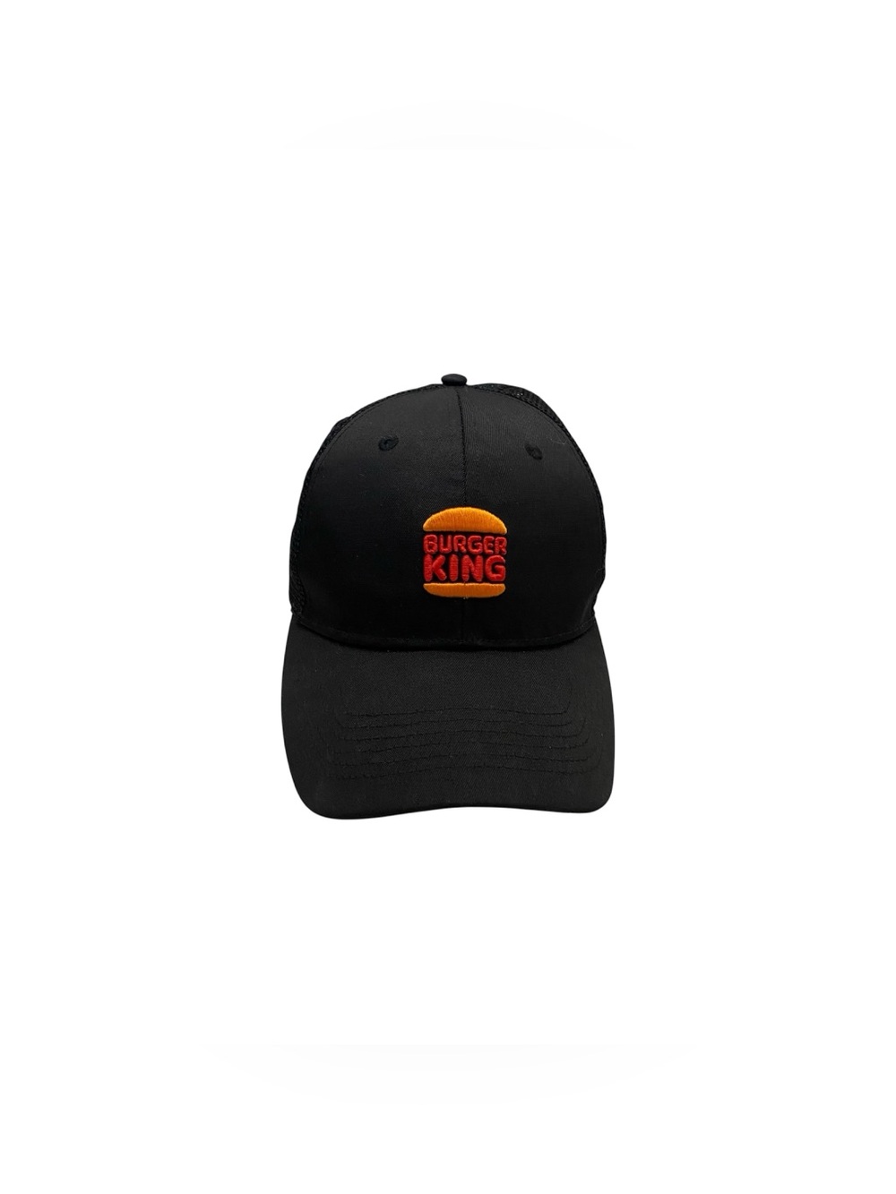 Burger King Trucker Hat Snapback Men's Black Orange Logo Fast Food Promo